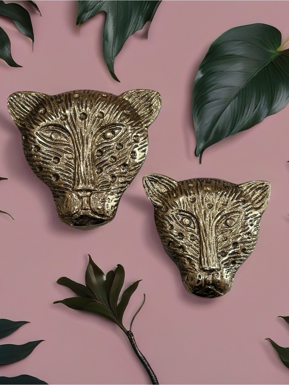 Leopard Head Decor Container